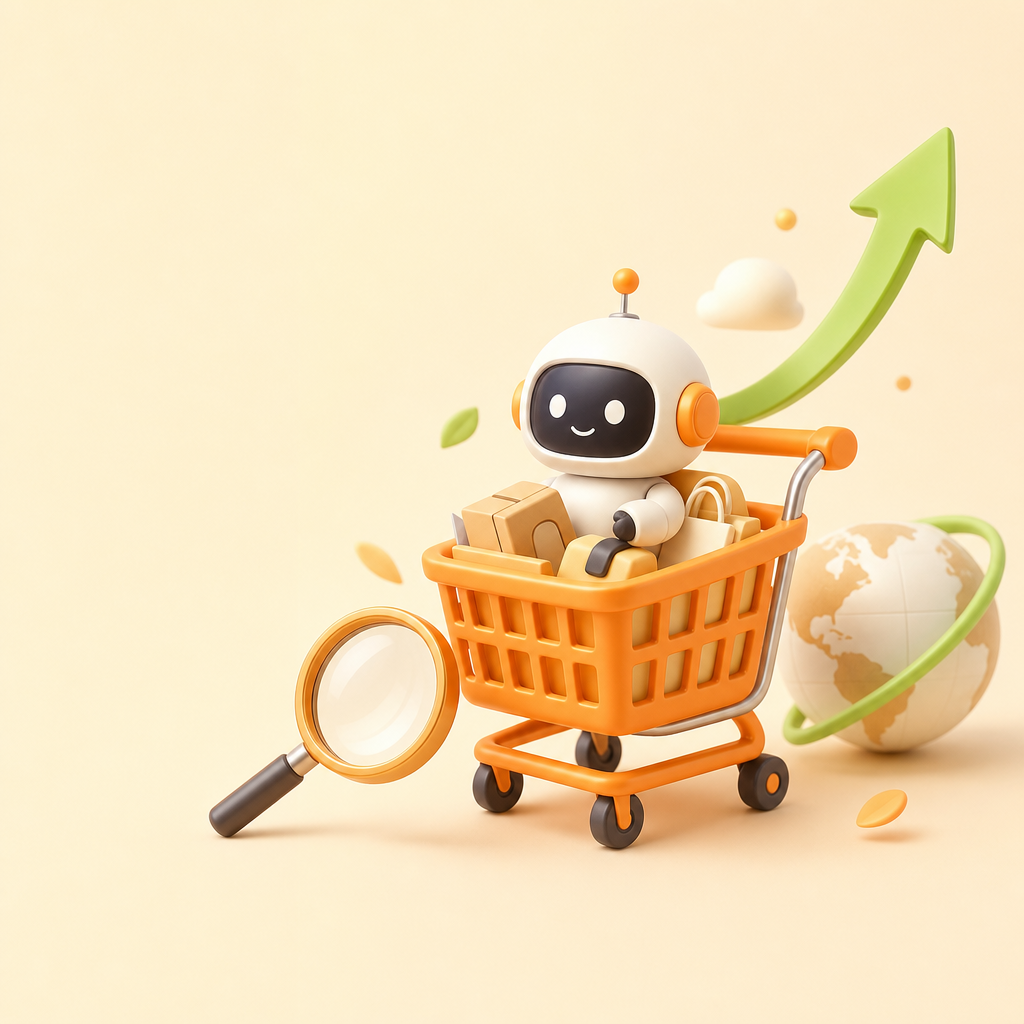 Image2 生成的购物车 AI 选品助手插画
